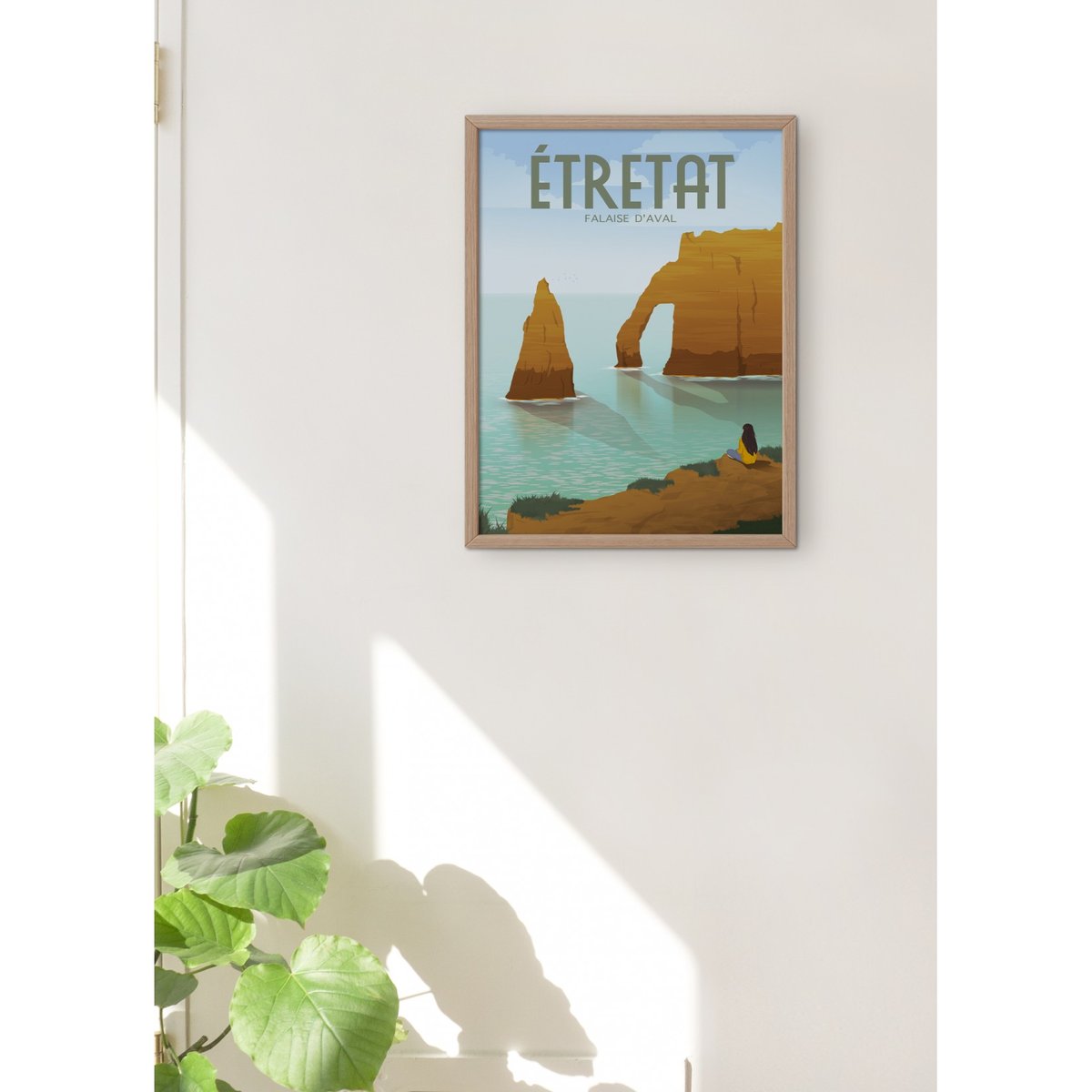 Affiche Étretat blanc, L'AFFICHERIE