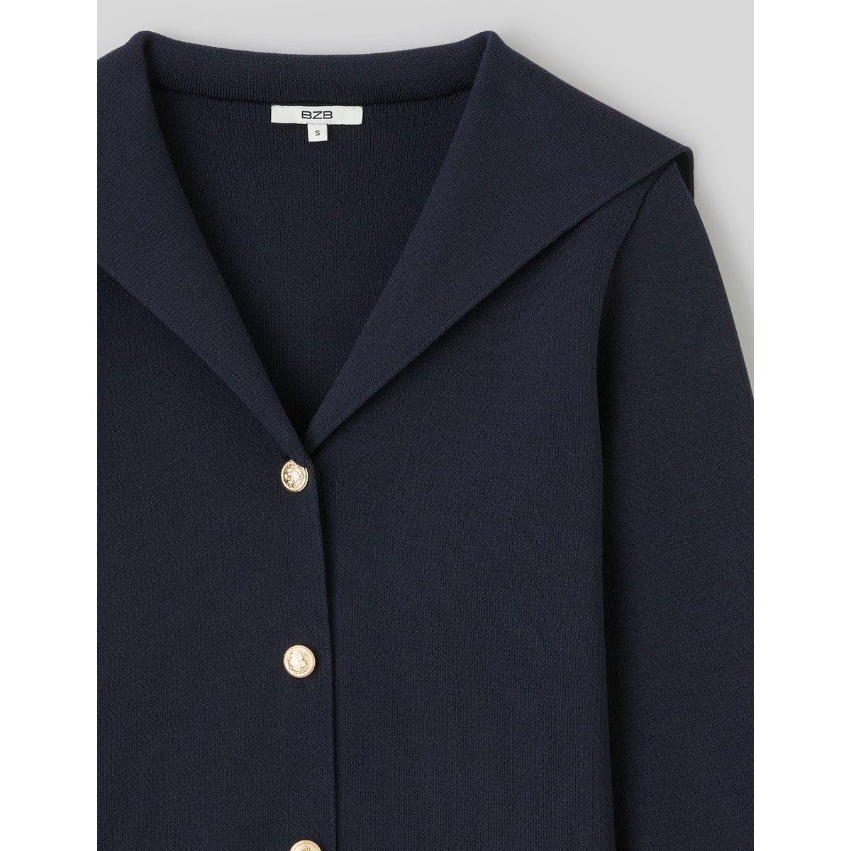 Cardigan à boutons bleu foncé, BZB