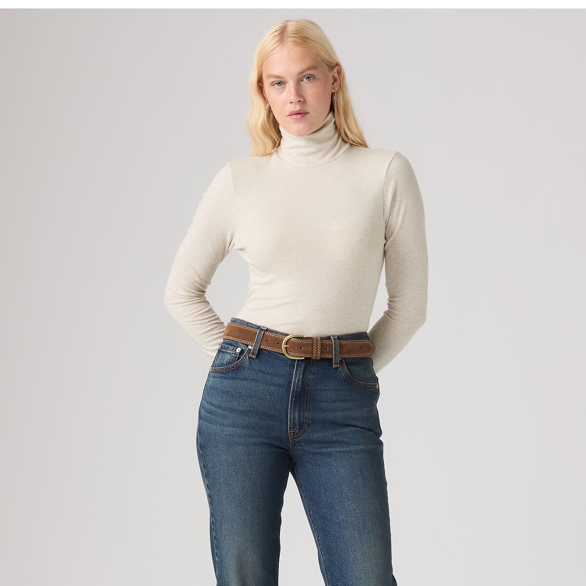 T-shirt col roulé manches longues avoine, LEVI'S
