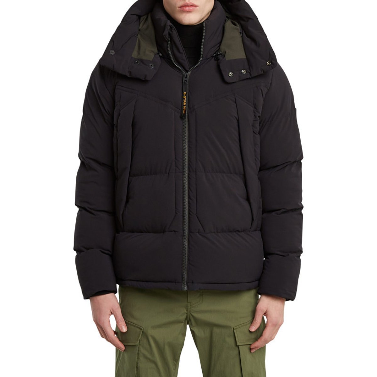 Doudoune à capuche G-Star avec manches longues et col à capuche noire noire, G-Star RAW