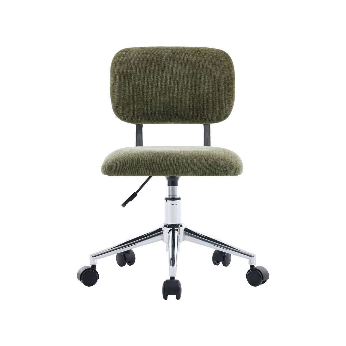 Chaise de bureau enfant à roulettes ajustable tissu chenille AMORY KID bleu, SWEEEK