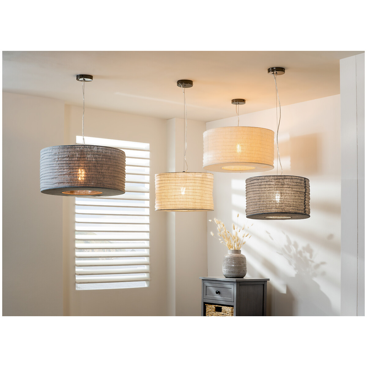 Perkins Jute Easy-Fit Pendant Light white, ÉDITÉ