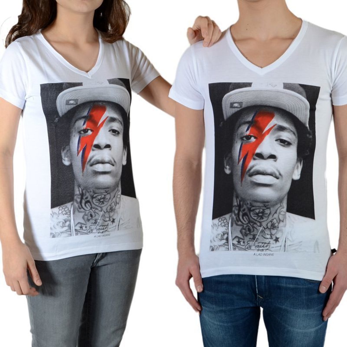 Tee Shirt Wiz Bowie SS Mixte blanc, LITTLE ELEVENPARIS