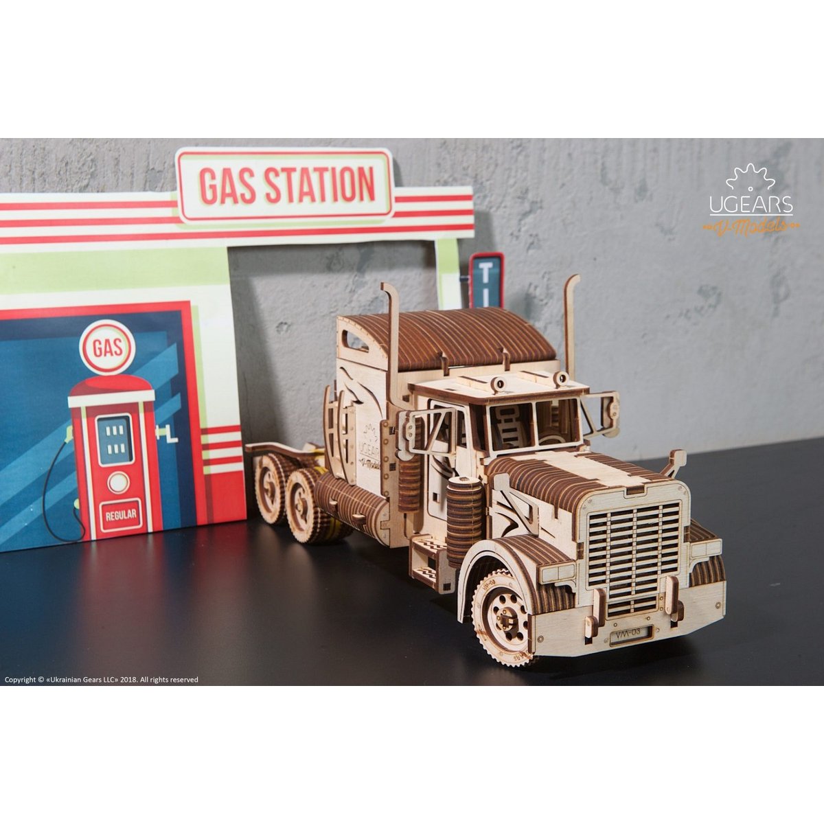 Puzzle 3D Camion poids-lourd beige, UGEARS