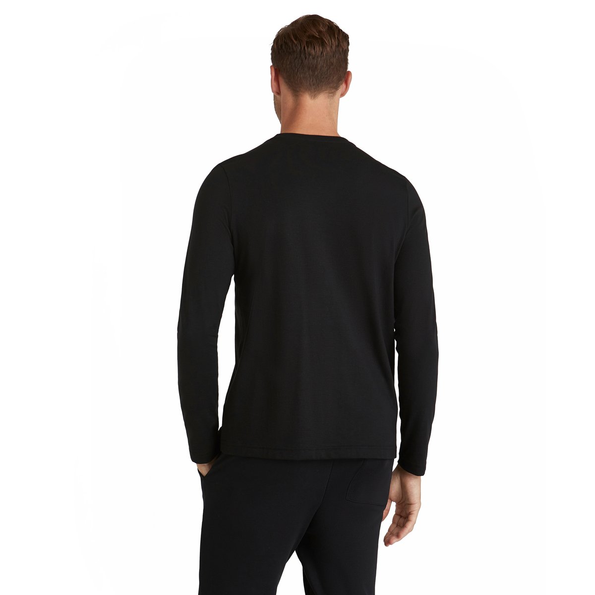T-shirt manches longues Essential Cotton noir, FALKE