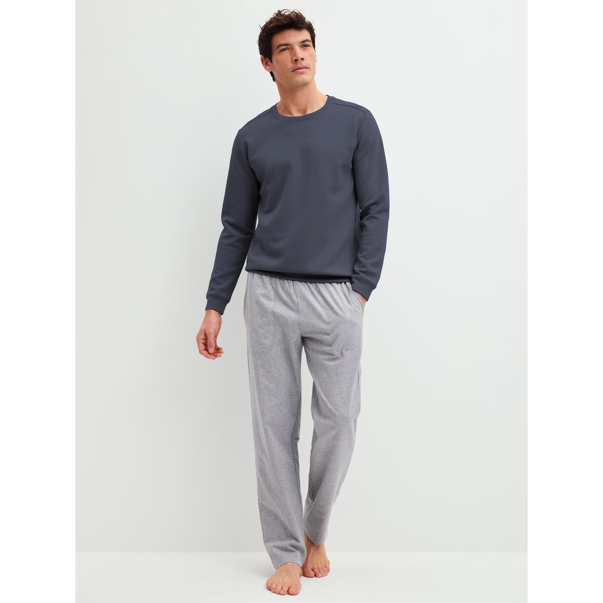 Sweat-shirt manches longues Coton RMX LOUNGE CASUAL anthrazit, CALIDA