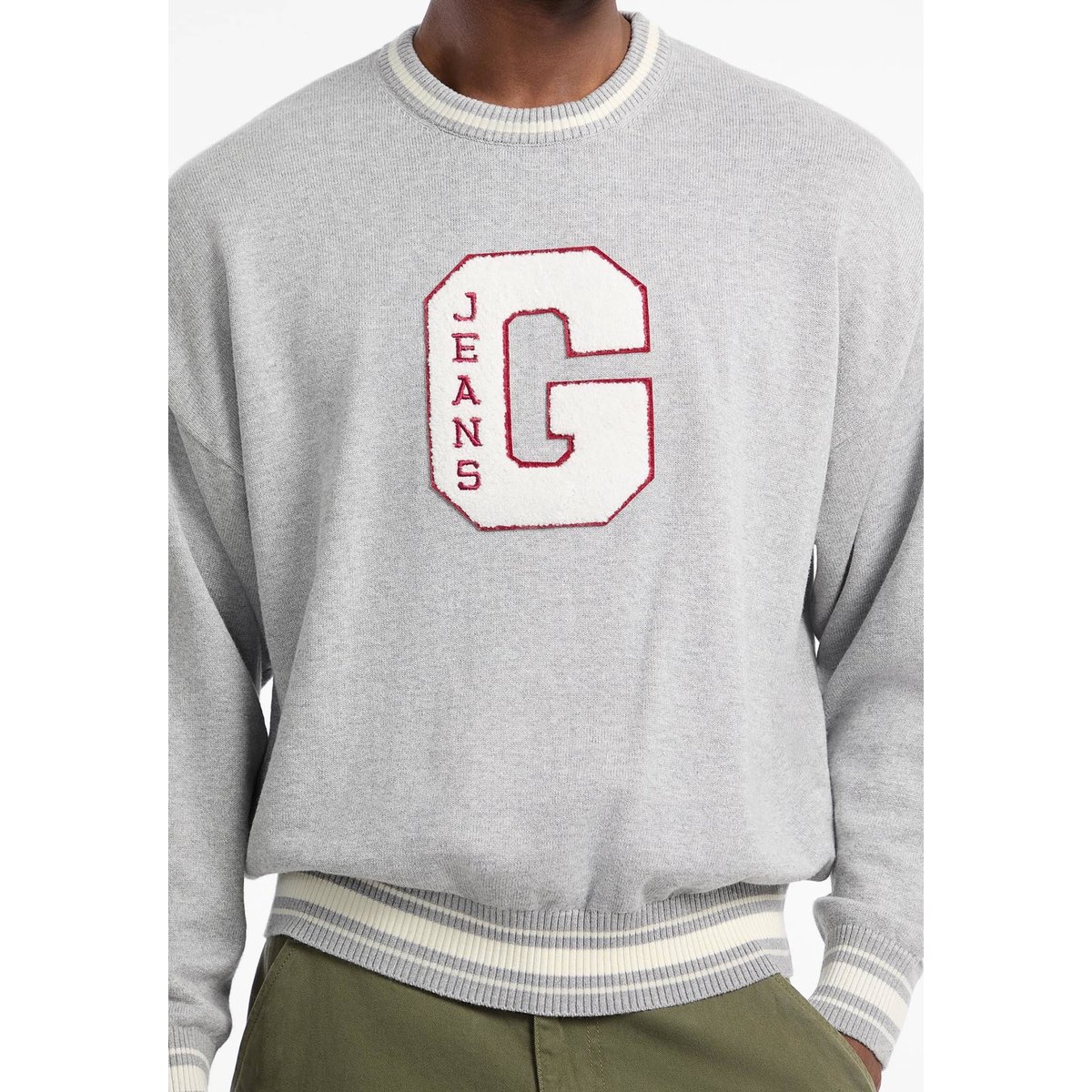 Pull Logo Oversize gris, GUESS JEANS