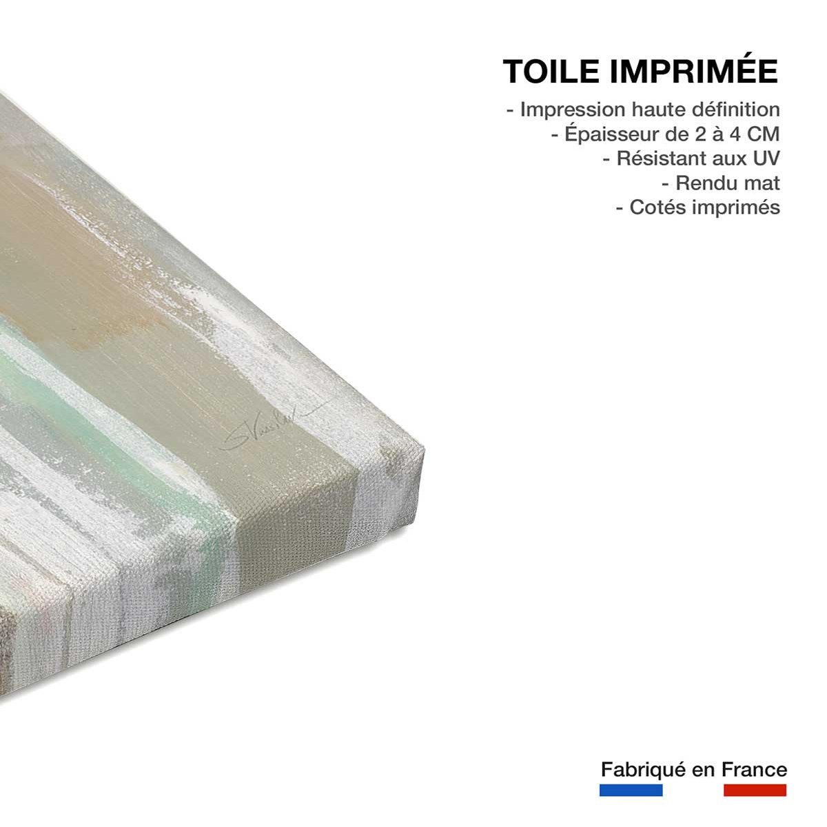 Tableau abstrait structure liquide toile imprimée, HEXOA