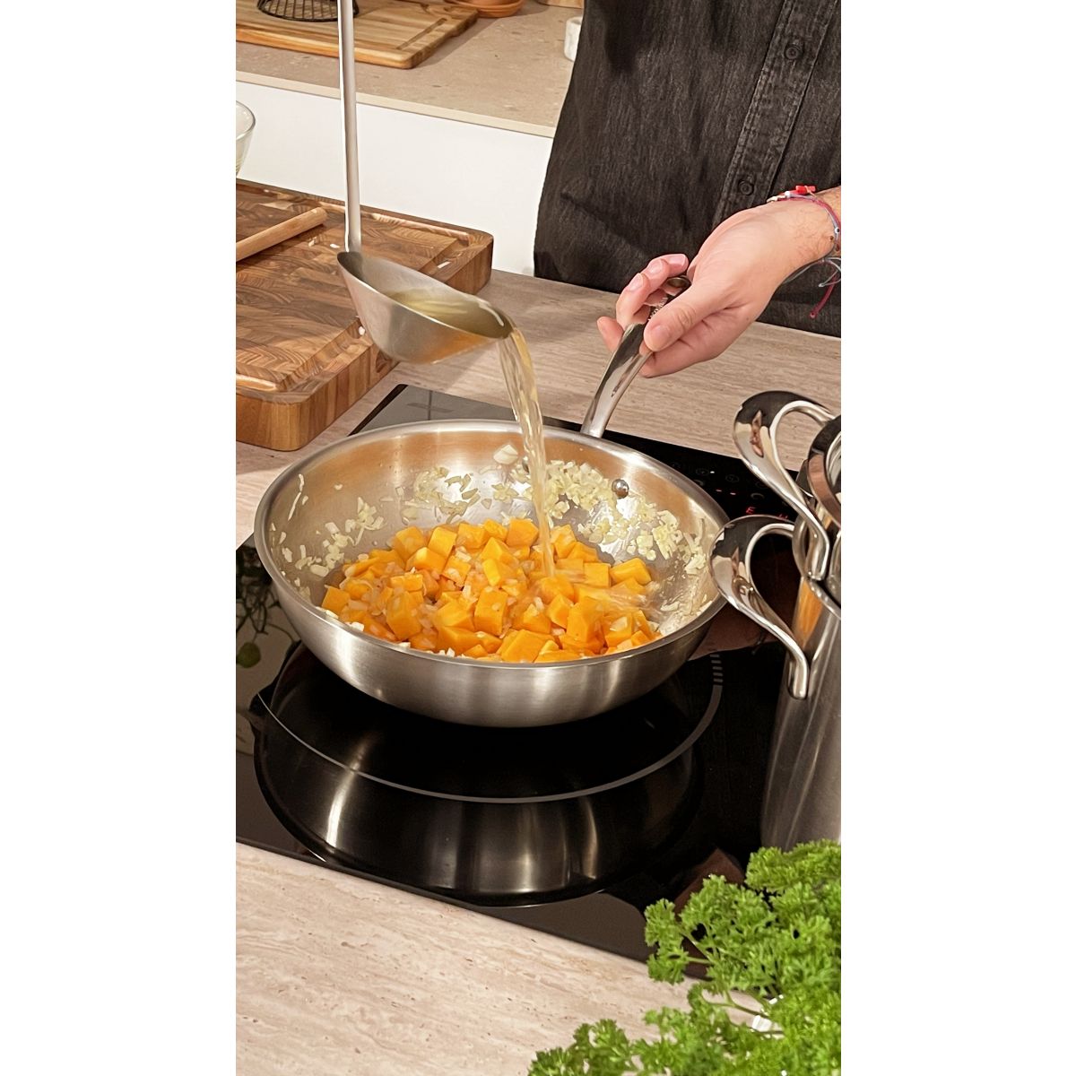 Wok Saltapasta Amore Mio 26 cm + Cuillère couleur unique, LAGOSTINA