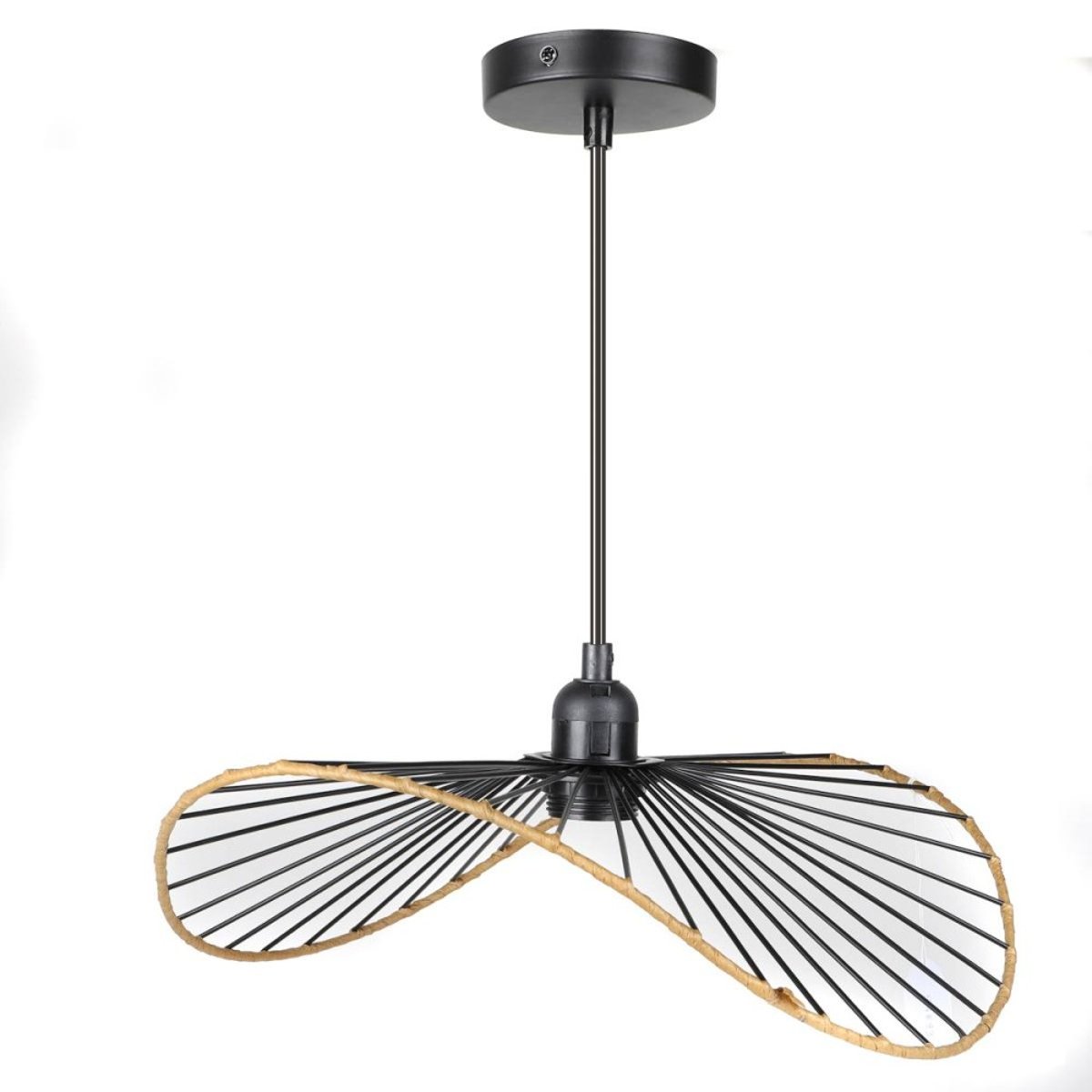 Suspension En Métal Noir Et Corde D35 noir, DECORATIE