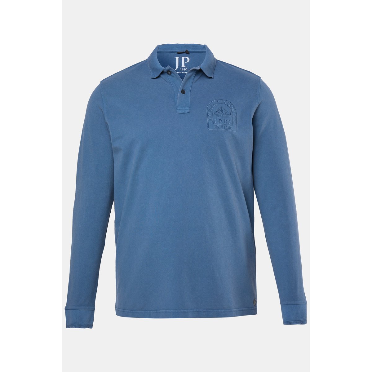 Polo en piqué bleu jean, JP1880