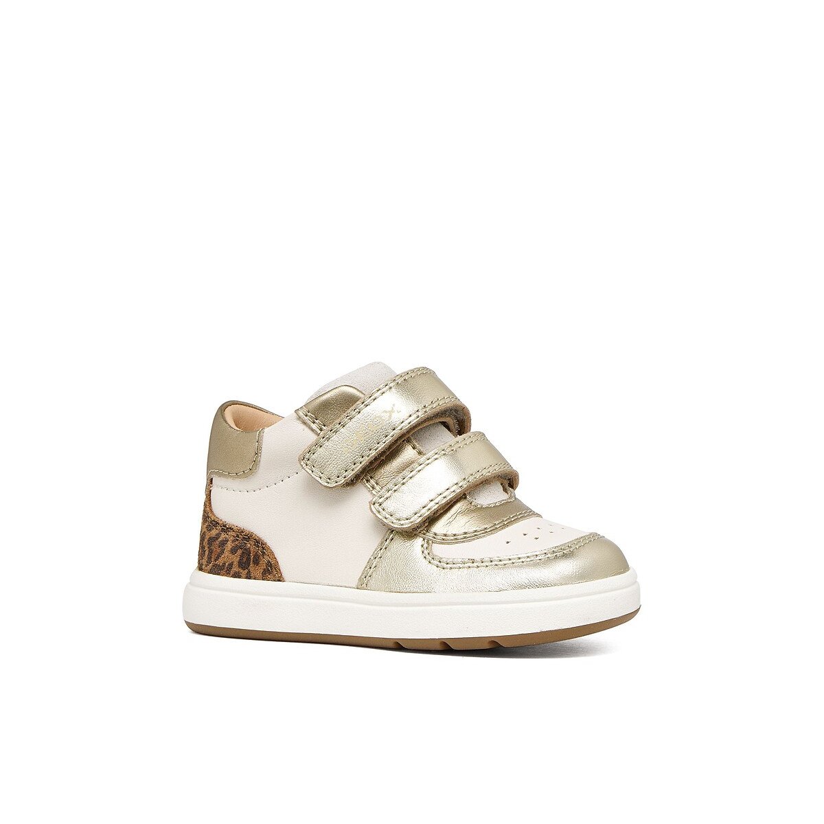 Zapatillas con velcro, BIGLIA blanco/dorado, GEOX