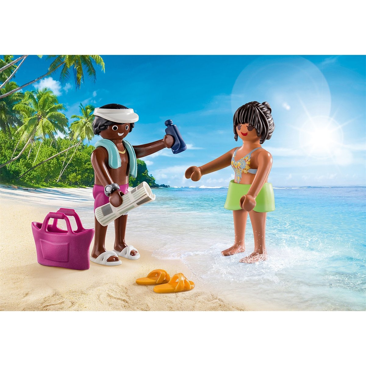 Couple de vacanciers multicolore, PLAYMOBIL