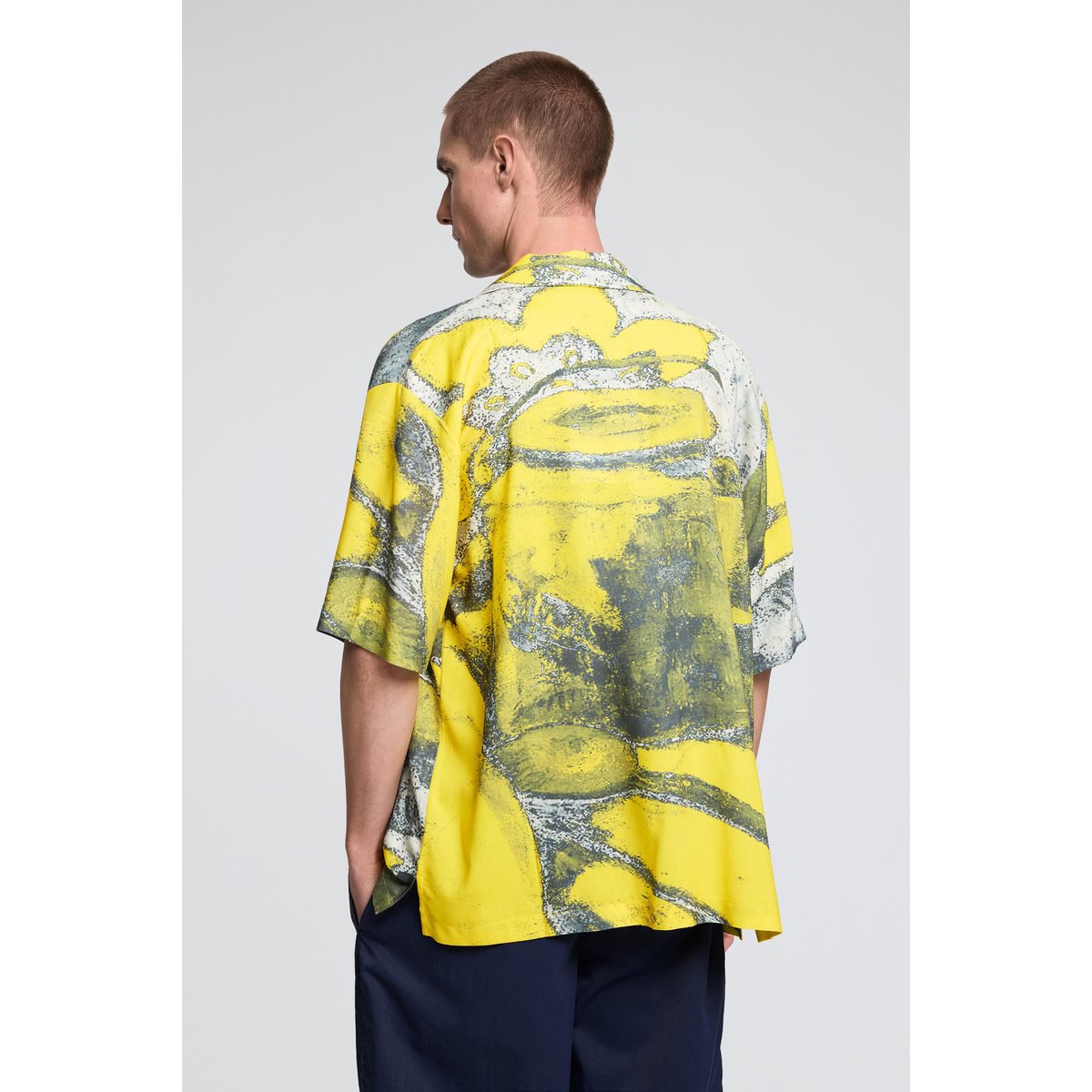 Chemise à carreaux imprimée jaune, DESIGUAL