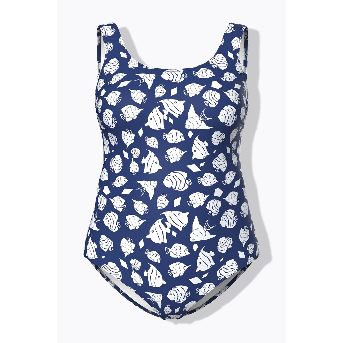 Maillot de bain sans bonnets souples. marine, ULLA POPKEN