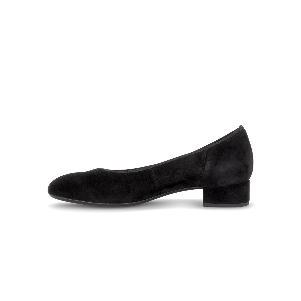 Escarpins en cuir à talon décroché noir velours, GABOR