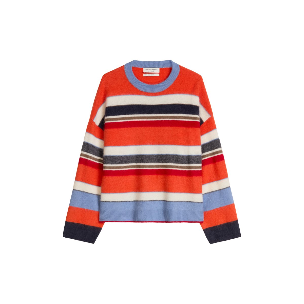 Pull en maille ample en laine mérinos douce orange, MARC O'POLO