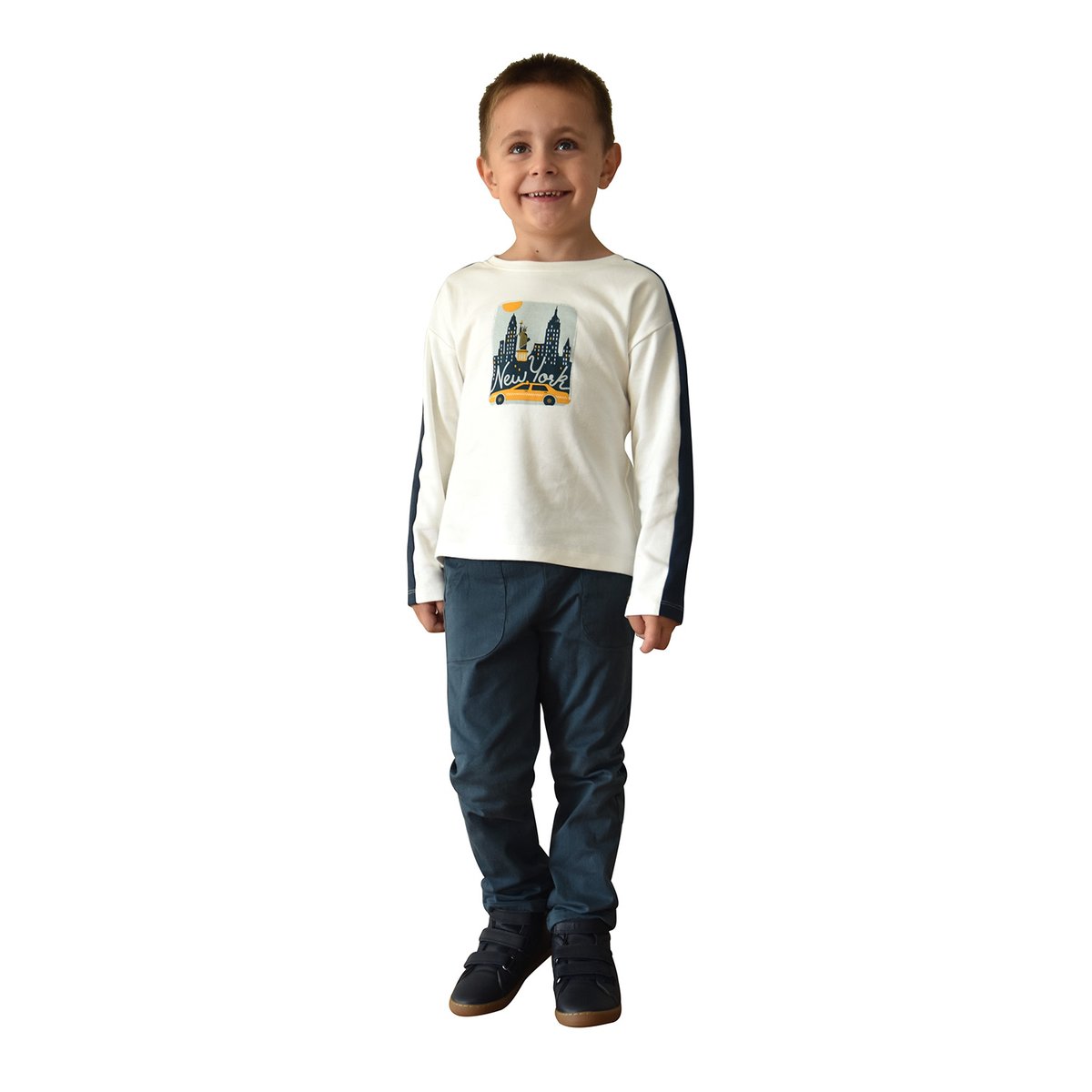Tshirt melchior interlock manches longues enfant beige, SUCRE D'ORGE