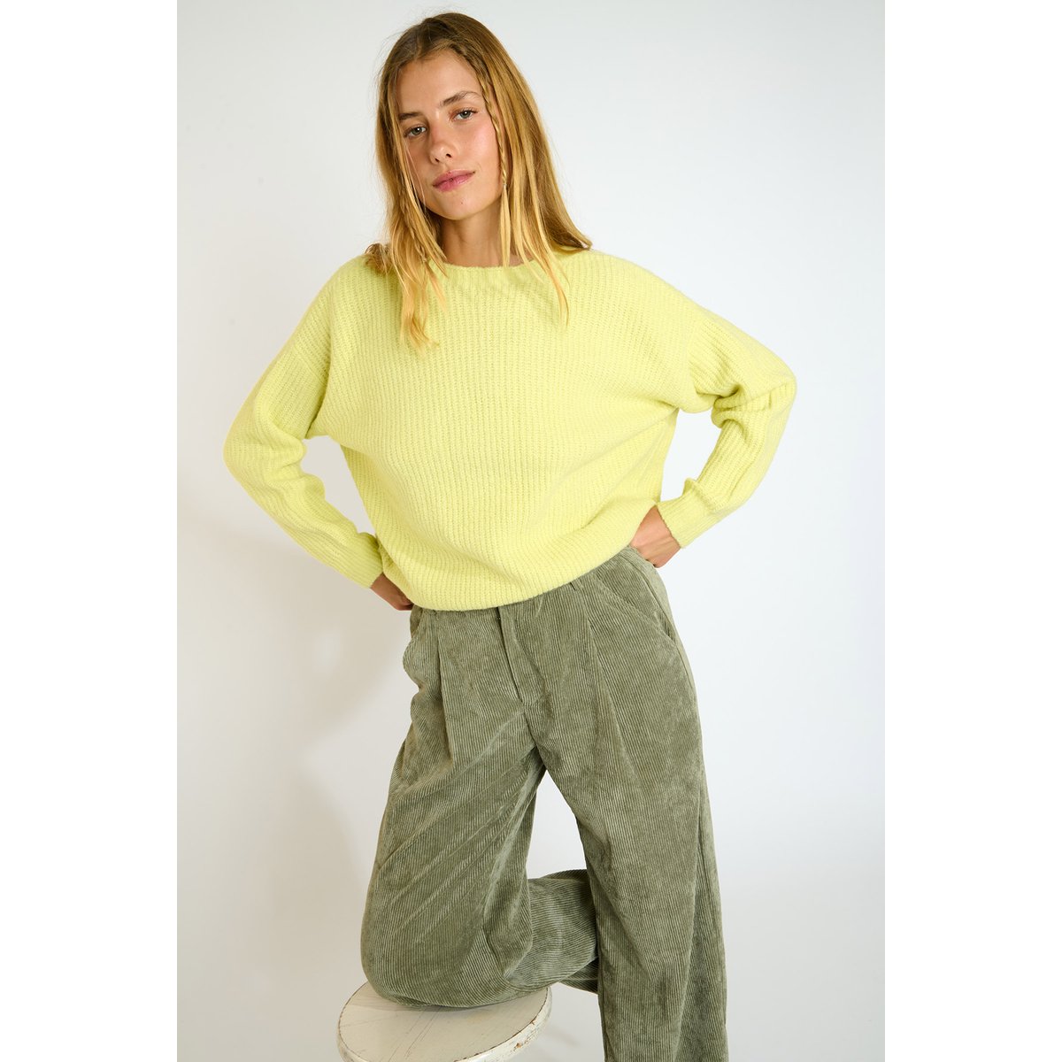 Pantalon Landon - SUTTON vert mousse, BANANA MOON
