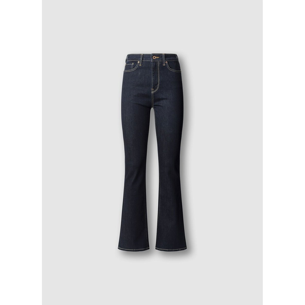 Jean flare taille haute DION clean dark indigo, PEPE JEANS