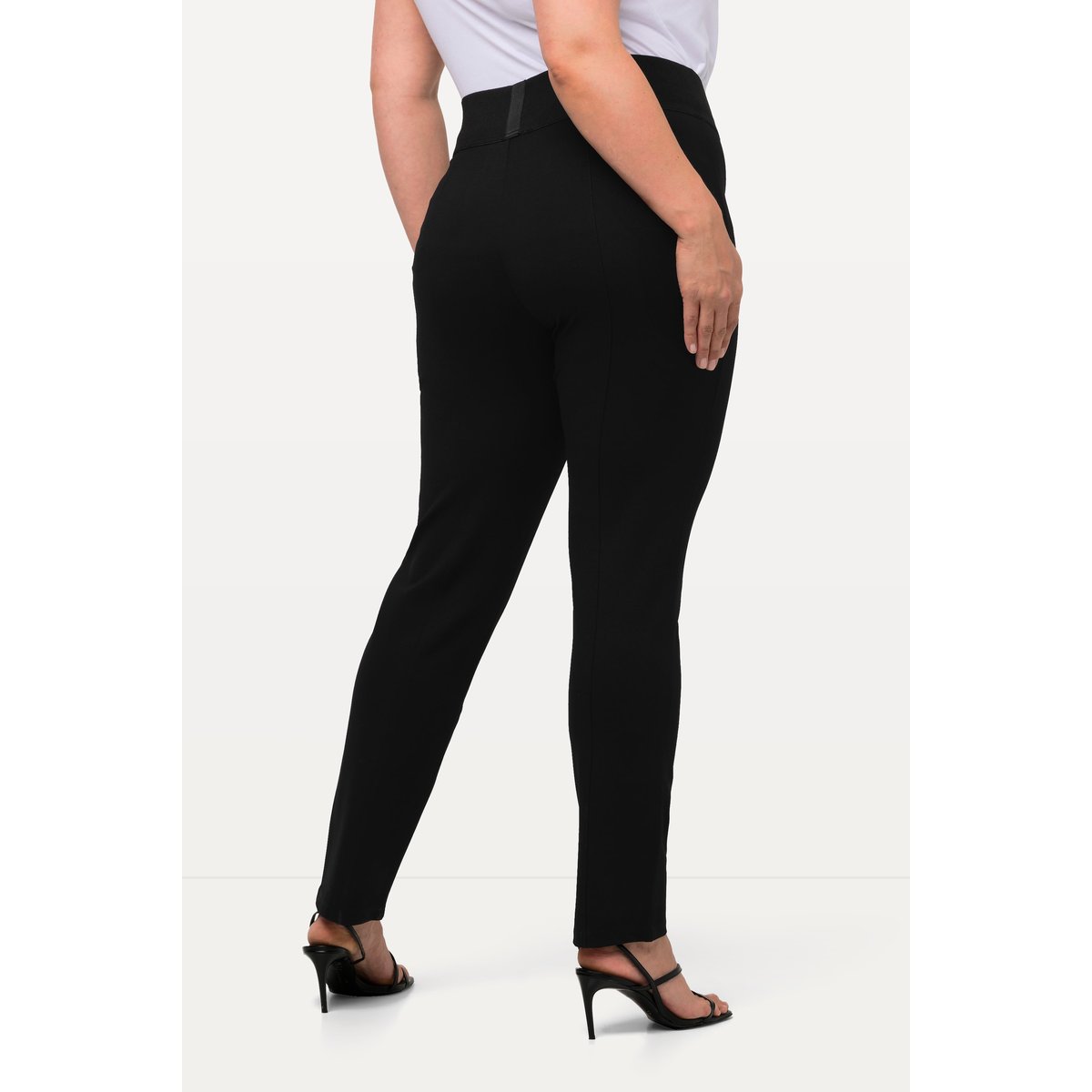 Pantalon point de Rome, modèle Sienna noir, ULLA POPKEN