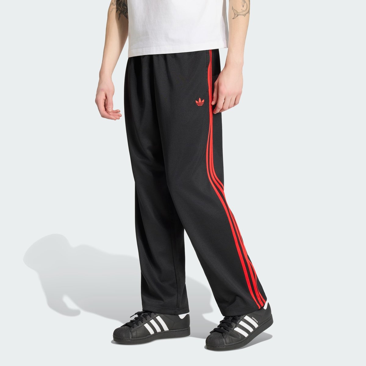 Pantalon Large Adicolor Pantalon Large Adicolor black / vivid red, adidas Originals
