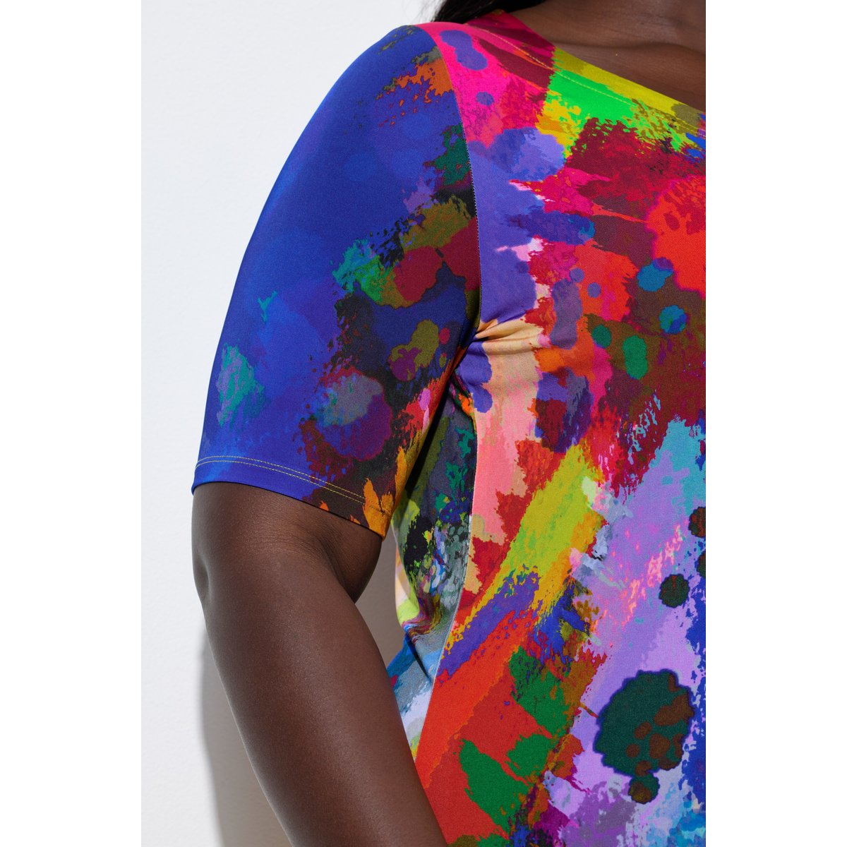 T-shirt au tombé fluide saphir foncé, ULLA POPKEN