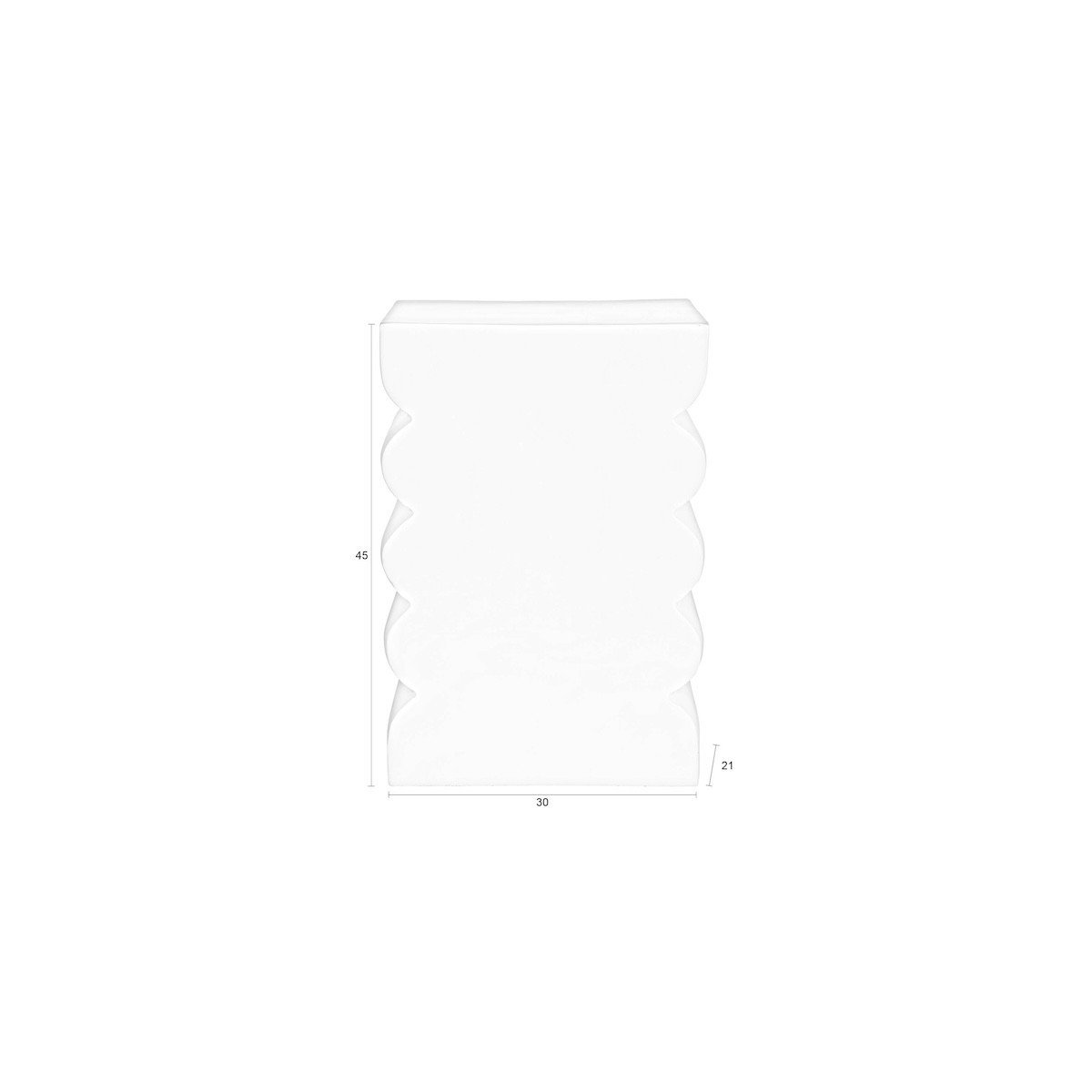 Tabouret en aluminium brillant - CURVES noir, ZUIVER