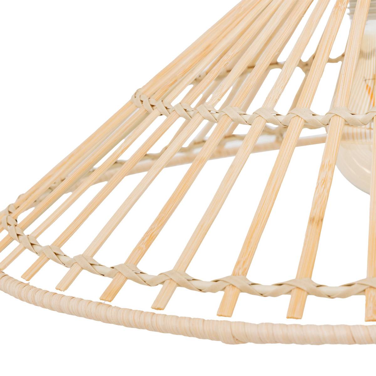 Suspension en bambou à structure ajourée réglable MAHE beige, ATMOSPHERA
