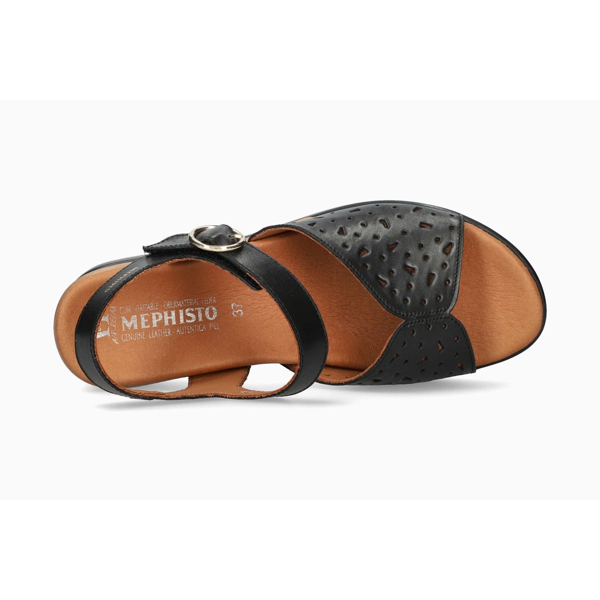 Sandales en cuir SERAFIA noir p5146748, MEPHISTO