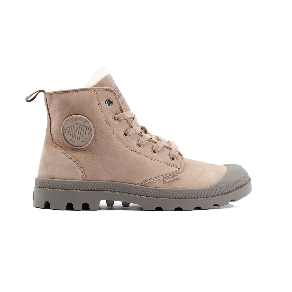 Boots en cuir PAMPA HI ZIP WL beige, PALLADIUM