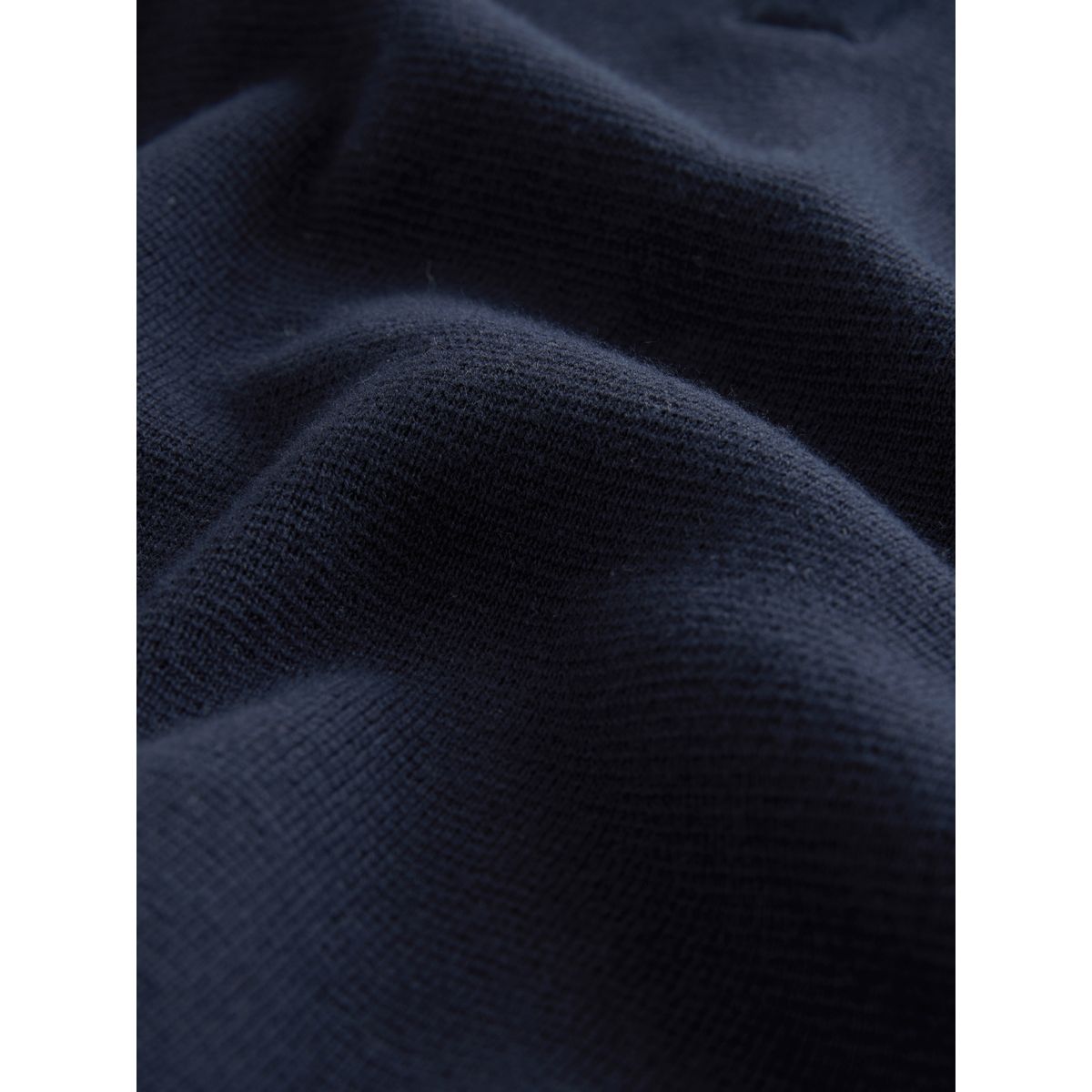 Pull regular à col zippé haut de gamme bleu marine, NEXT