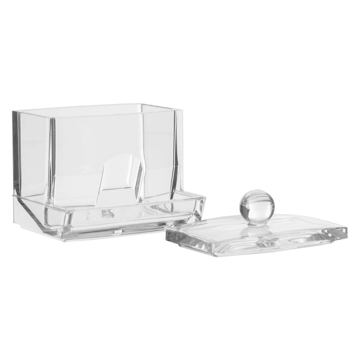 Distributeur de cotons-tiges SELENA transparent, 5FIVE SIMPLY SMART