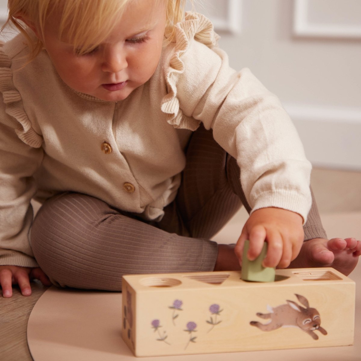 Jouet trieur de formes en bois multicolore, FILIBABBA
