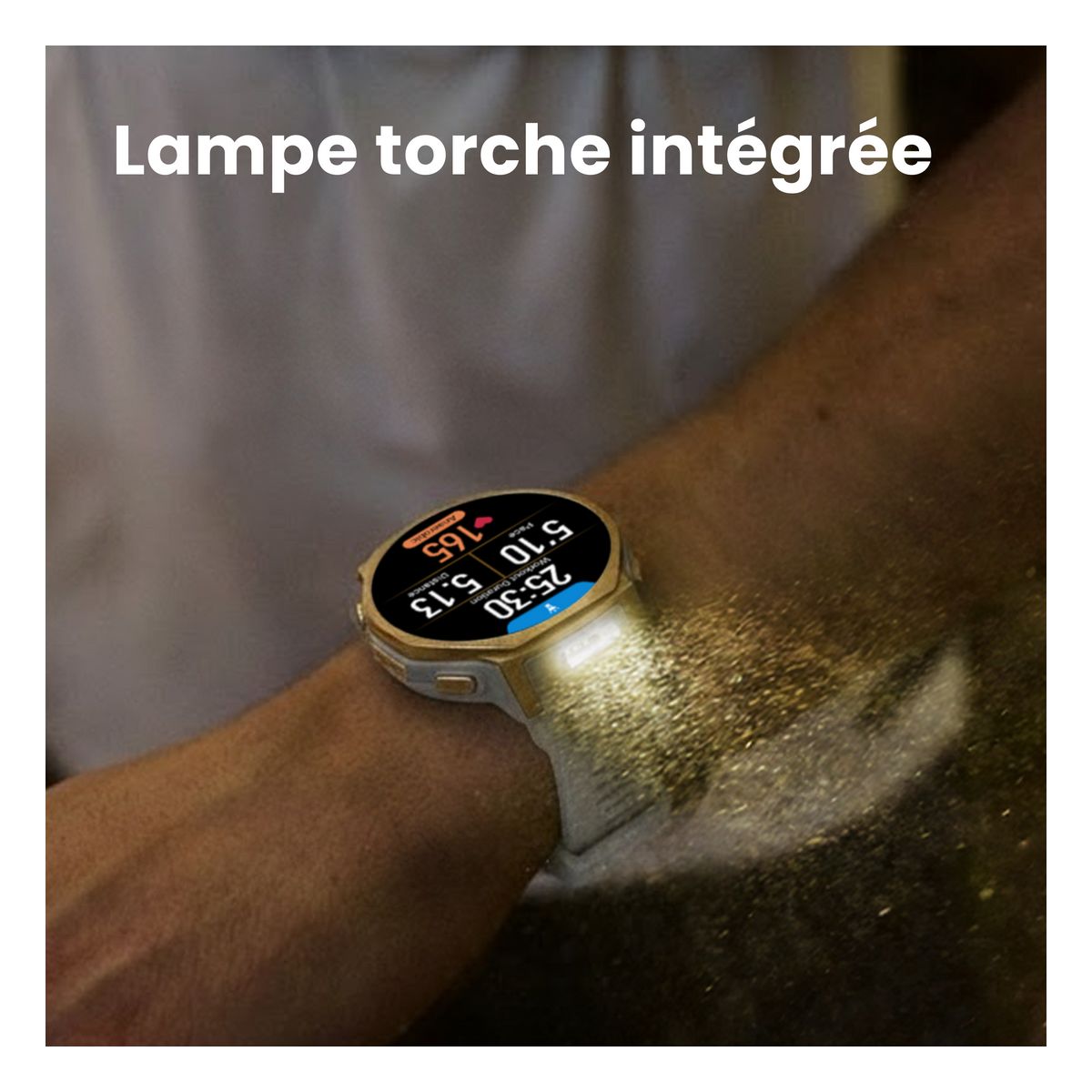 Montre sport T-Rex 3 Pro 44mm Black Gold noir, AMAZFIT