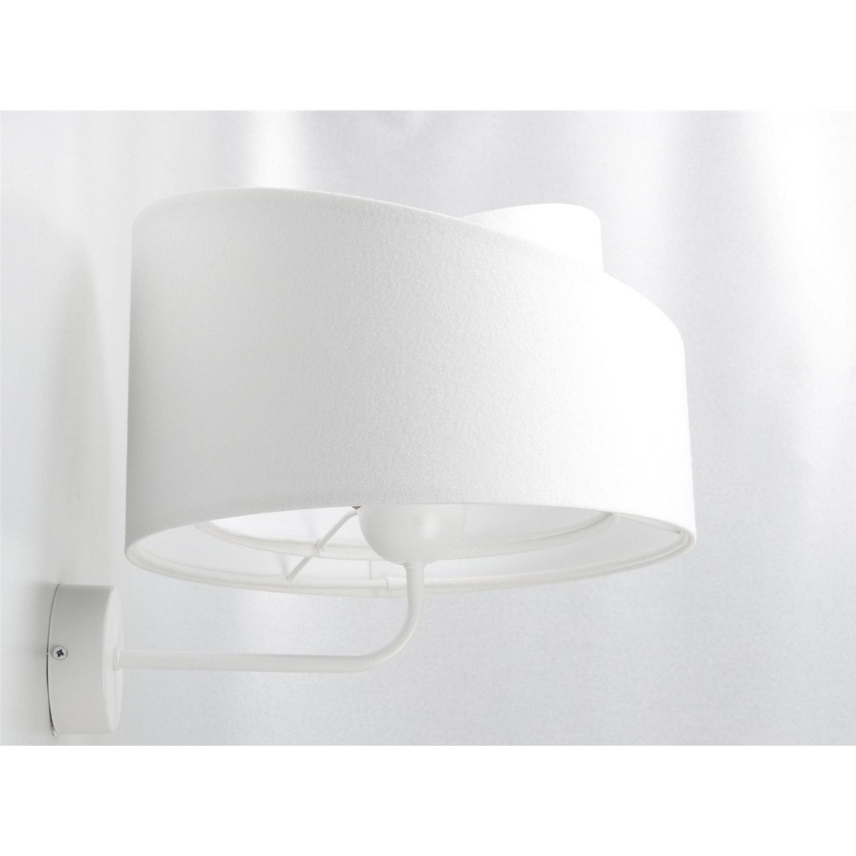Applique murale ronde en velours, GALAXY blanc velours microfibre intérieur blanc, BPS KONCEPT