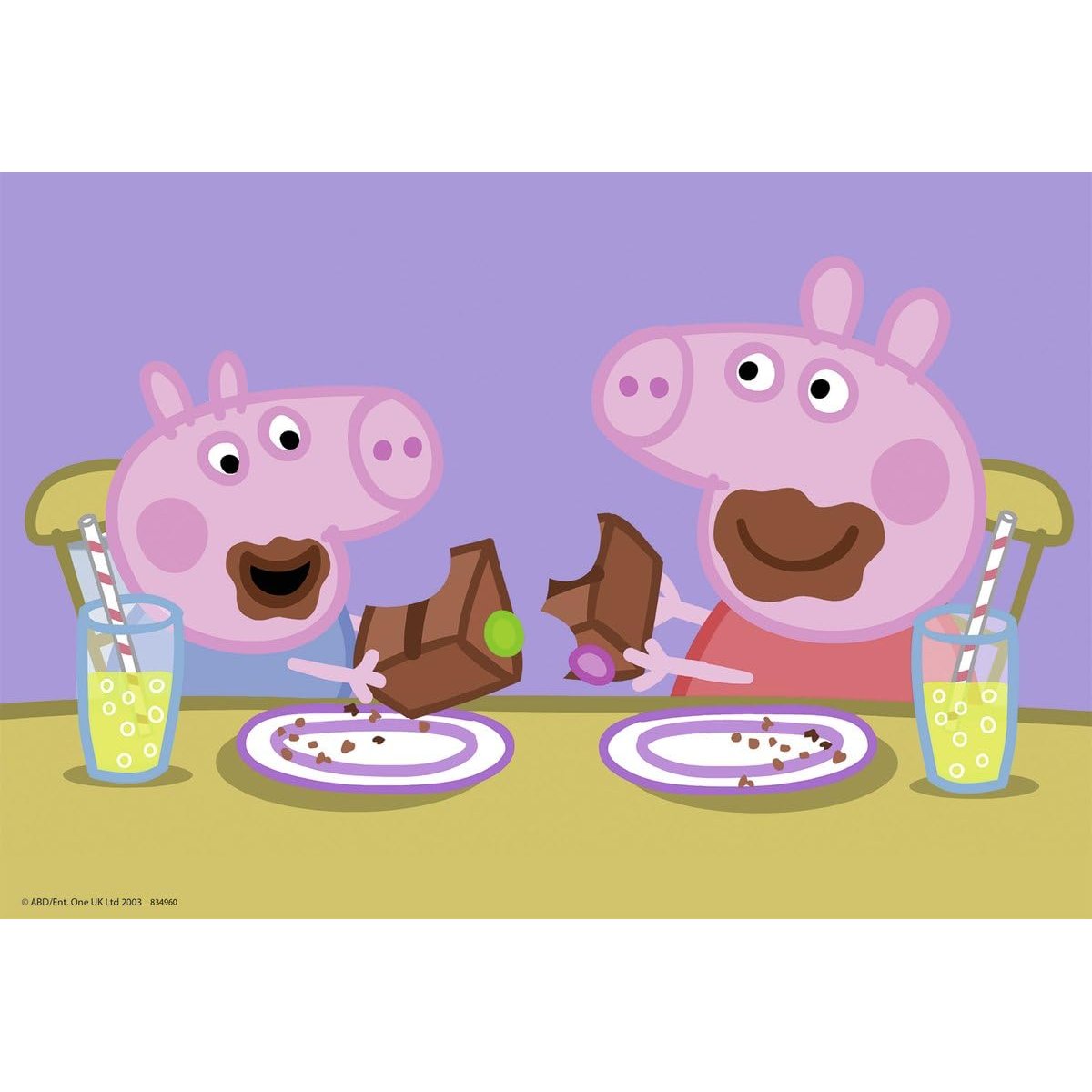 Puzzle La famille Peppa Pig 2x24 pcs bleu, RAVENSBURGER
