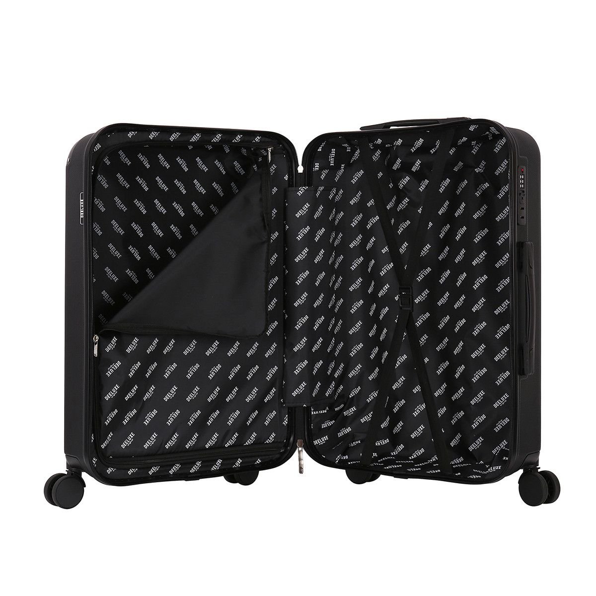Valise Cabine 4 roues 55cm ABS - CITYVIEW - DEELUXE noir, DEELUXE