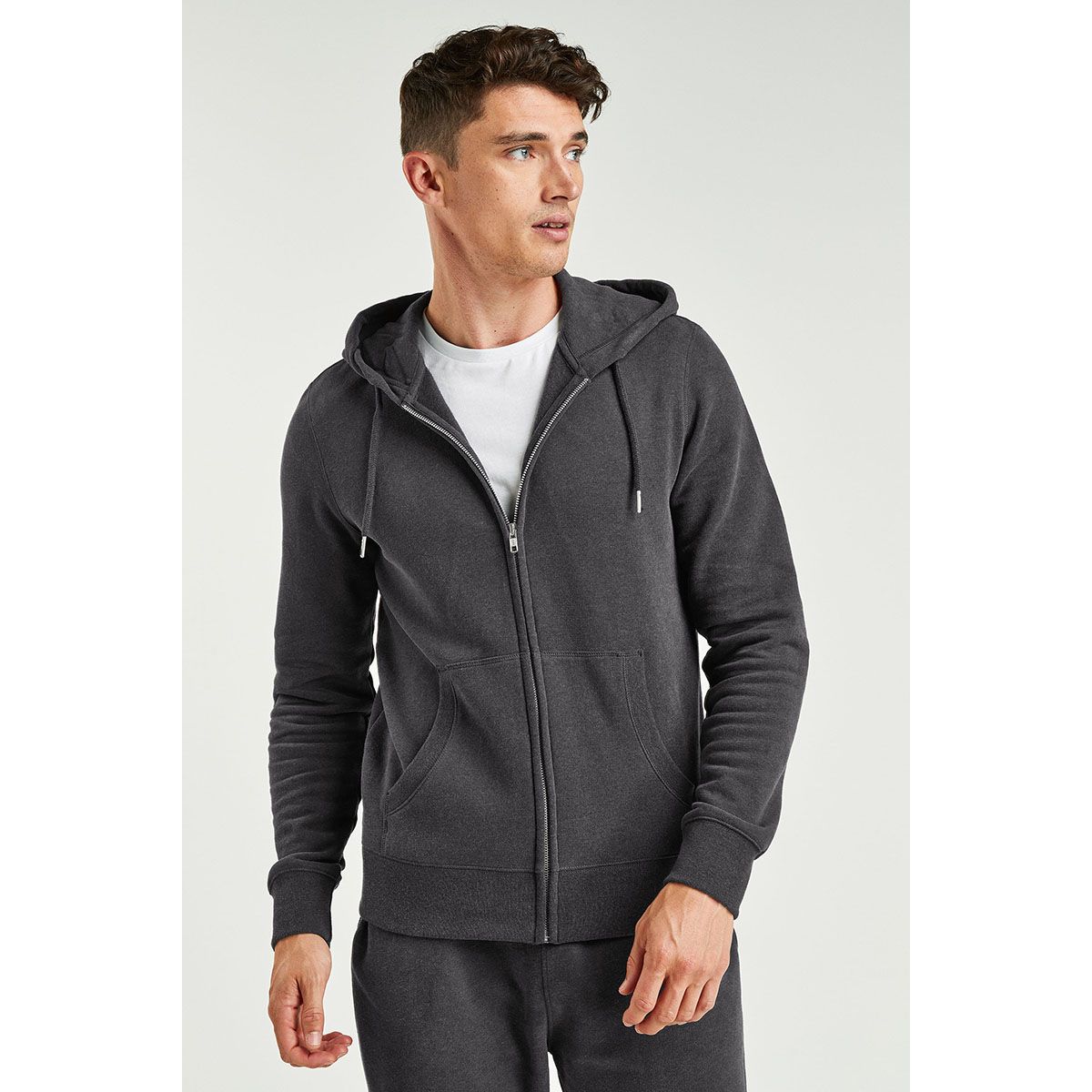 Sweat À Capuche Zippé gris ardoise, NEXT