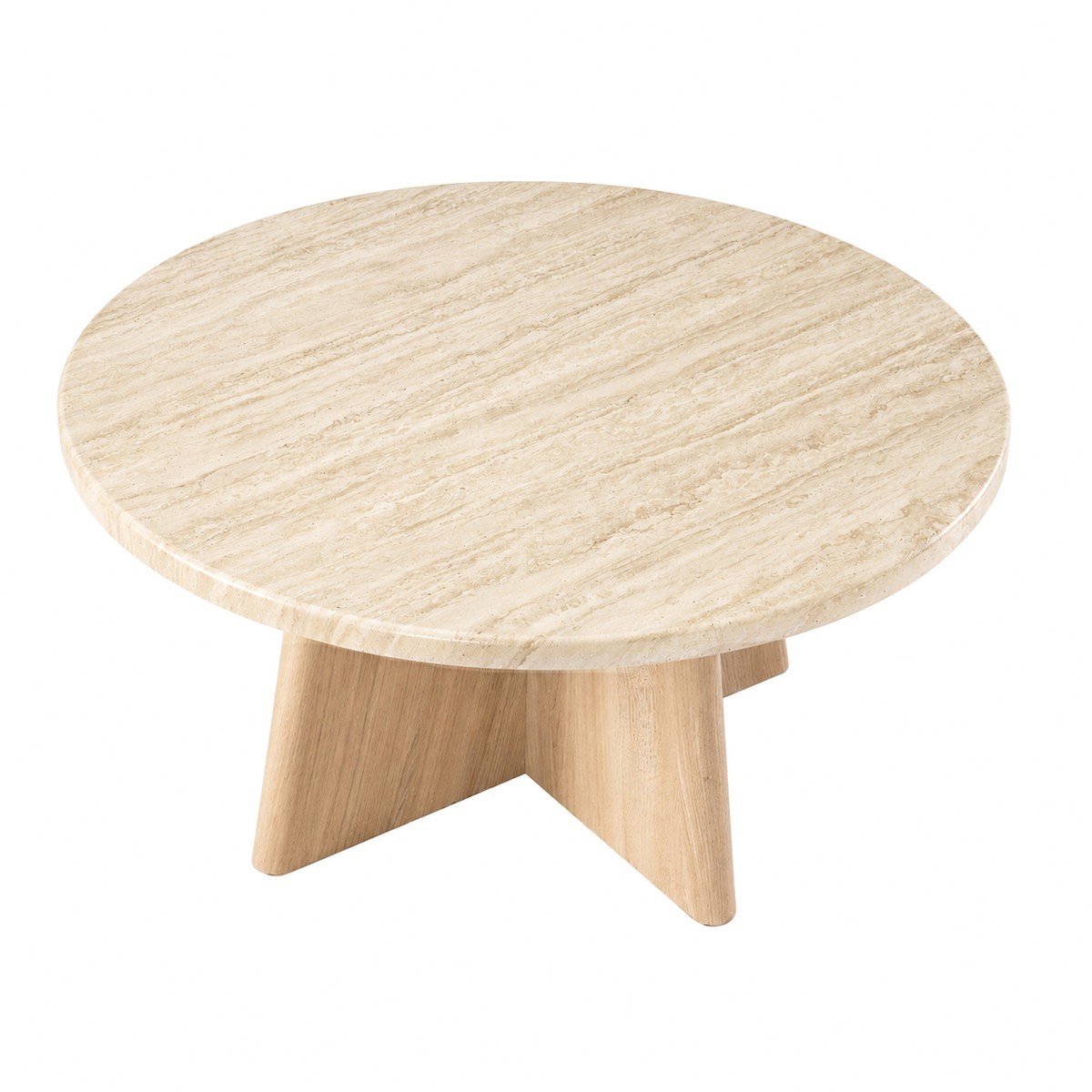 Table basse ronde - AGATE travertin, CALICOSY