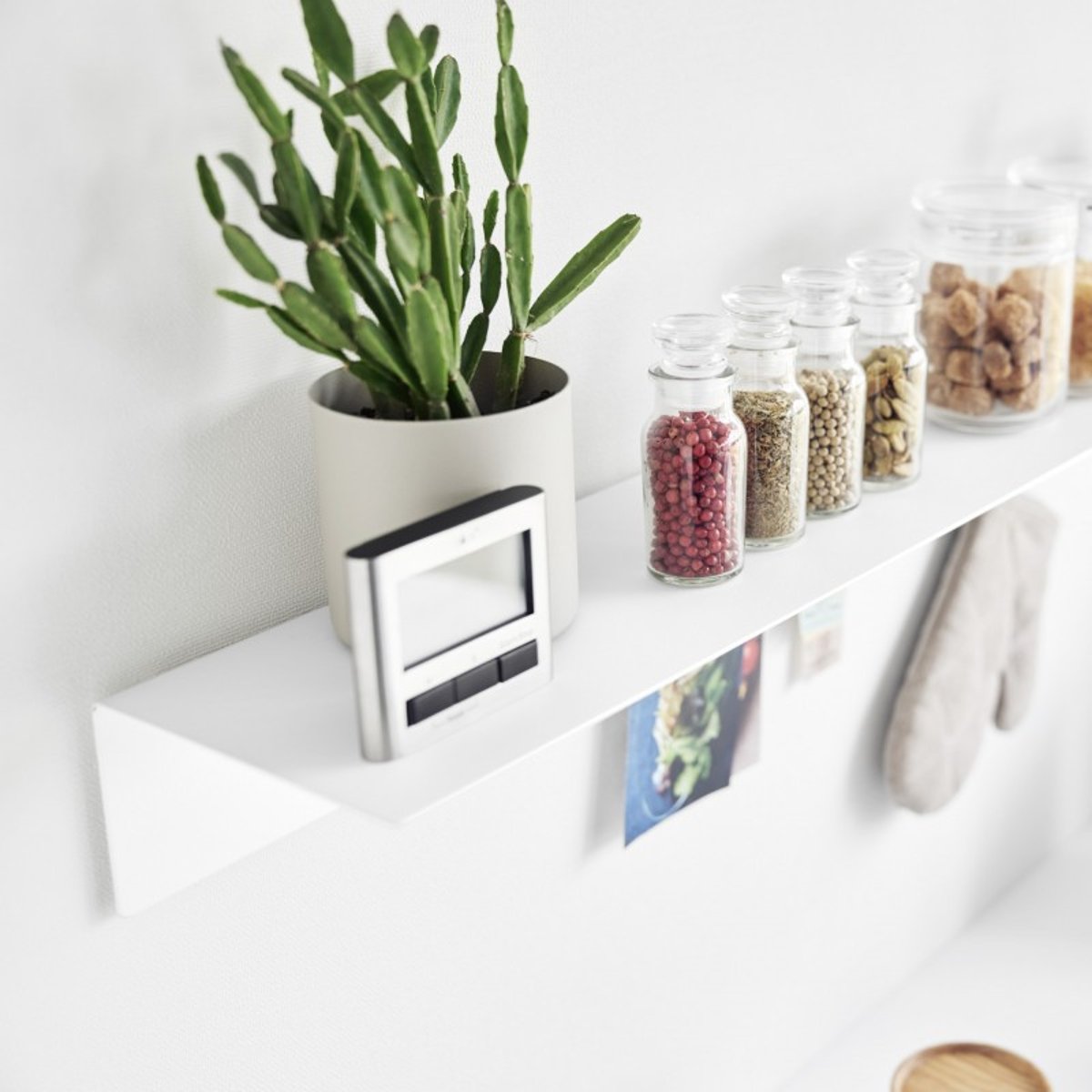 Etagère murale fine longue acier  TOWER blanc, YAMAZAKI