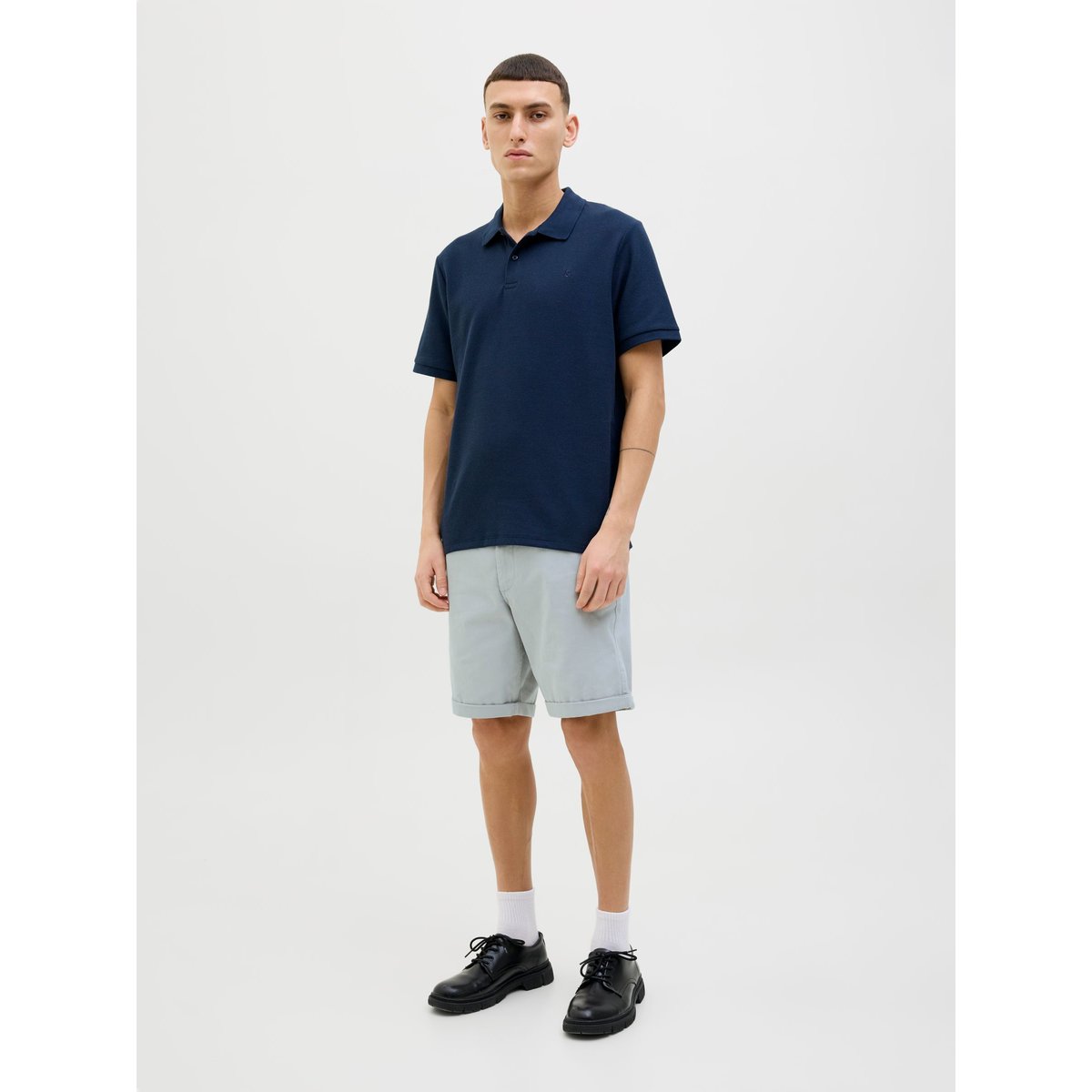 Short Chino grise - high-rise, JACK & JONES