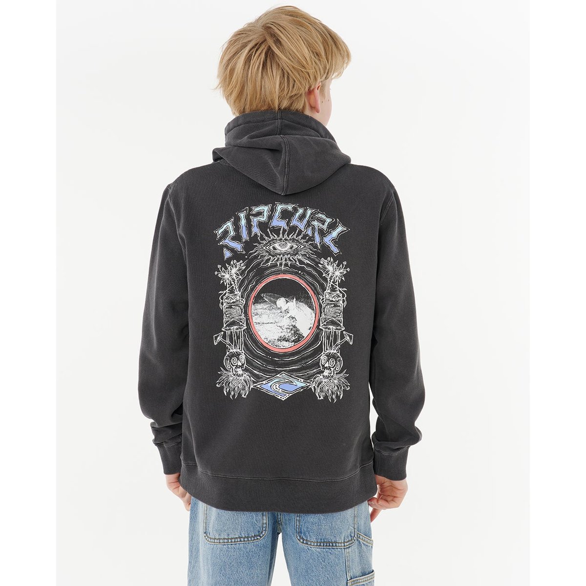 Sweat à capuche TROPIC DAZE washed black, RIP CURL
