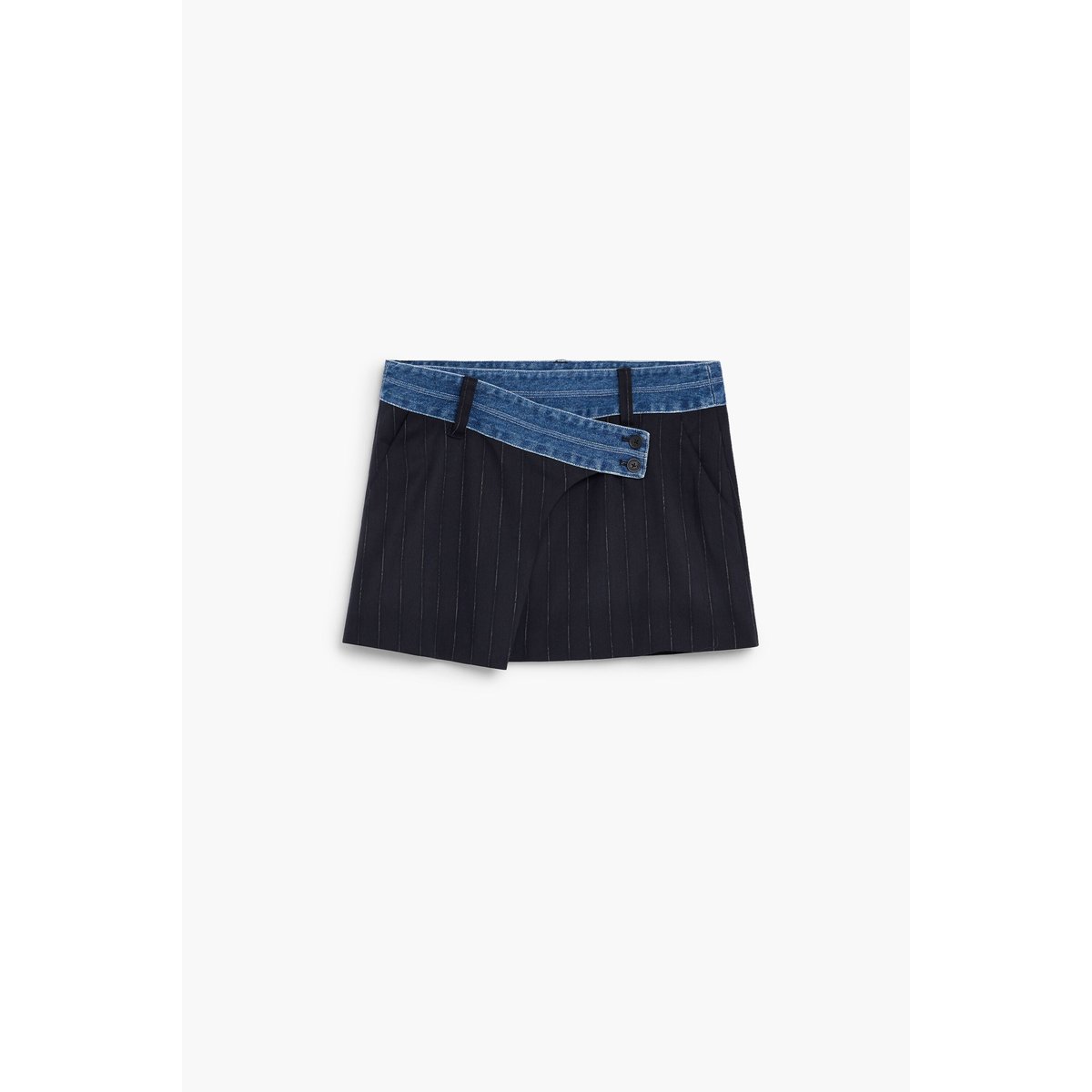 Jupe courte combinée bleu, DESIGUAL