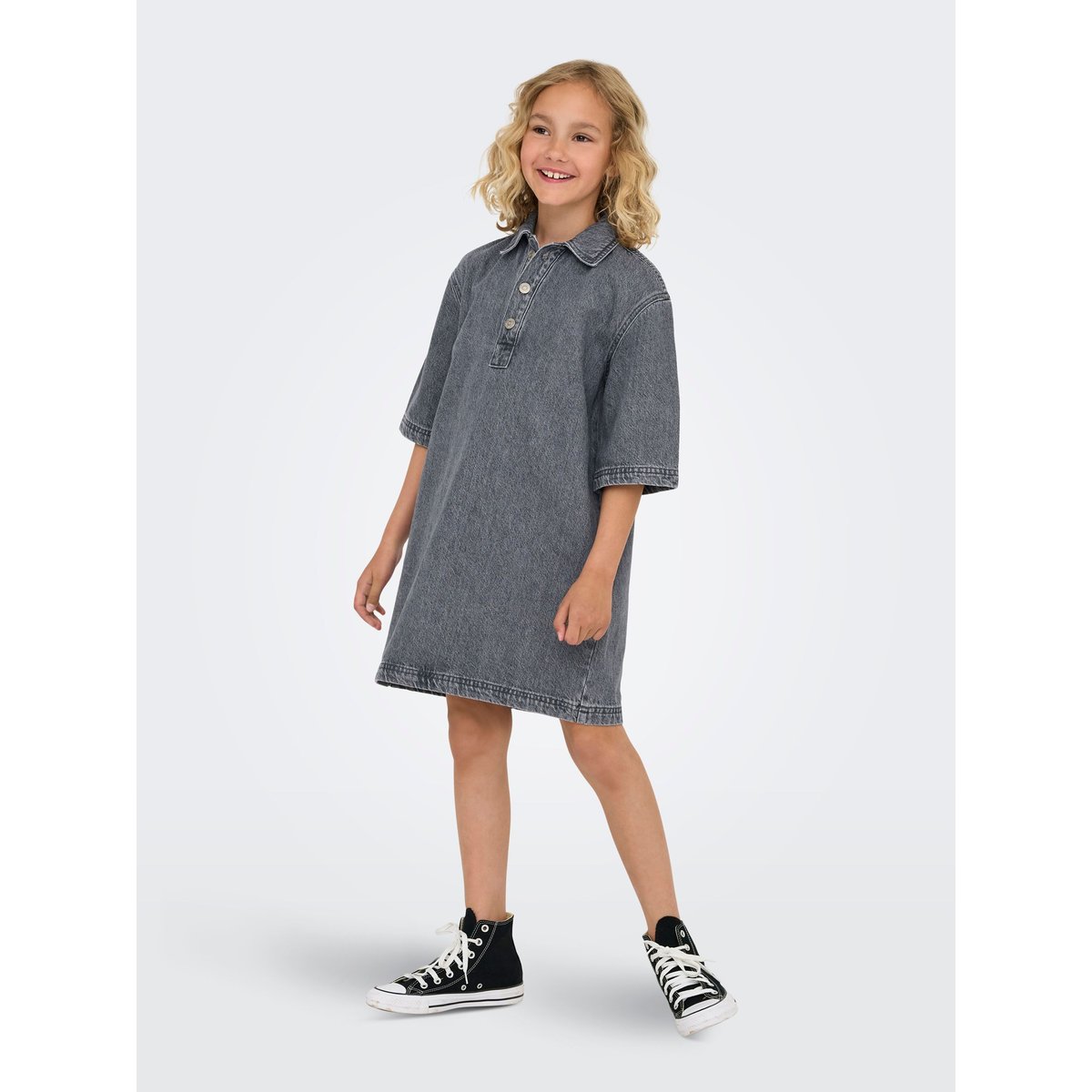 Robe En Denim grey denim, KIDS ONLY