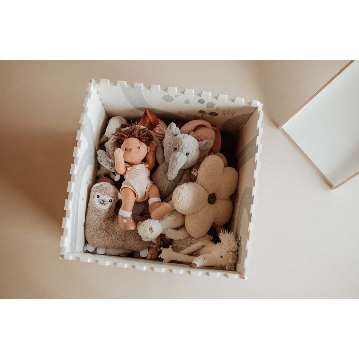 play&go - tapis puzzel, boîte de rangement & mini maison - roadmap multicolor, PLAY ET GO