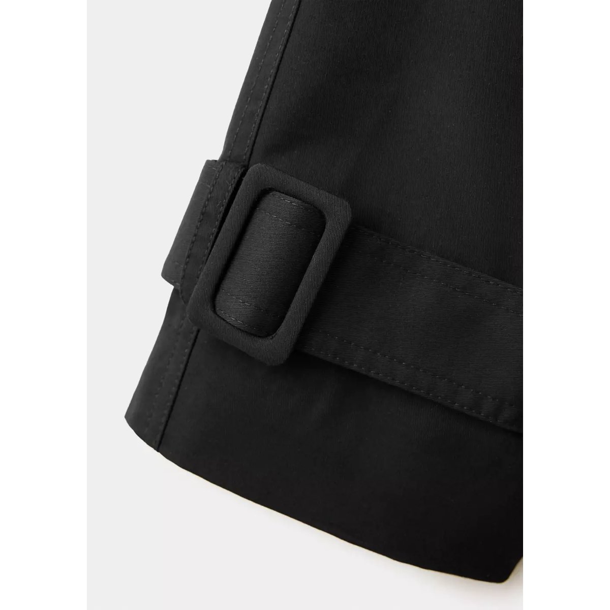 Trench long double boutonnage noir, MANGO