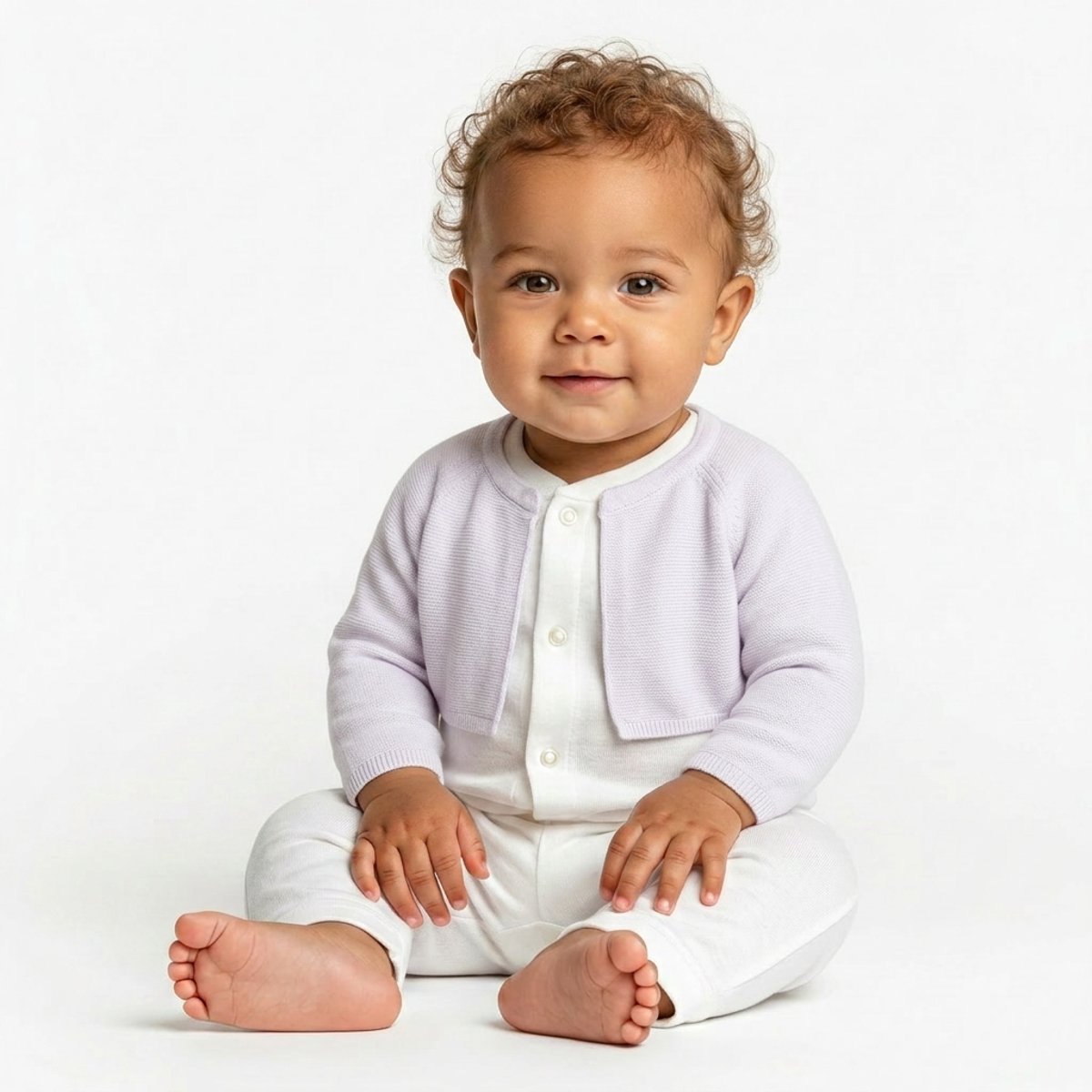 Cardigan bébé - Très bon état blanc, JACADI