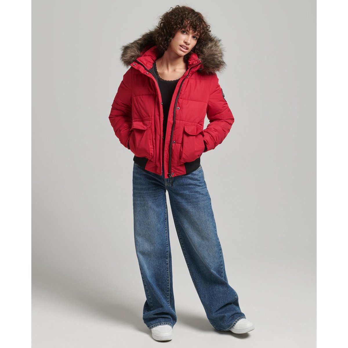 Blouson aviateur Everest Ella piment, SUPERDRY