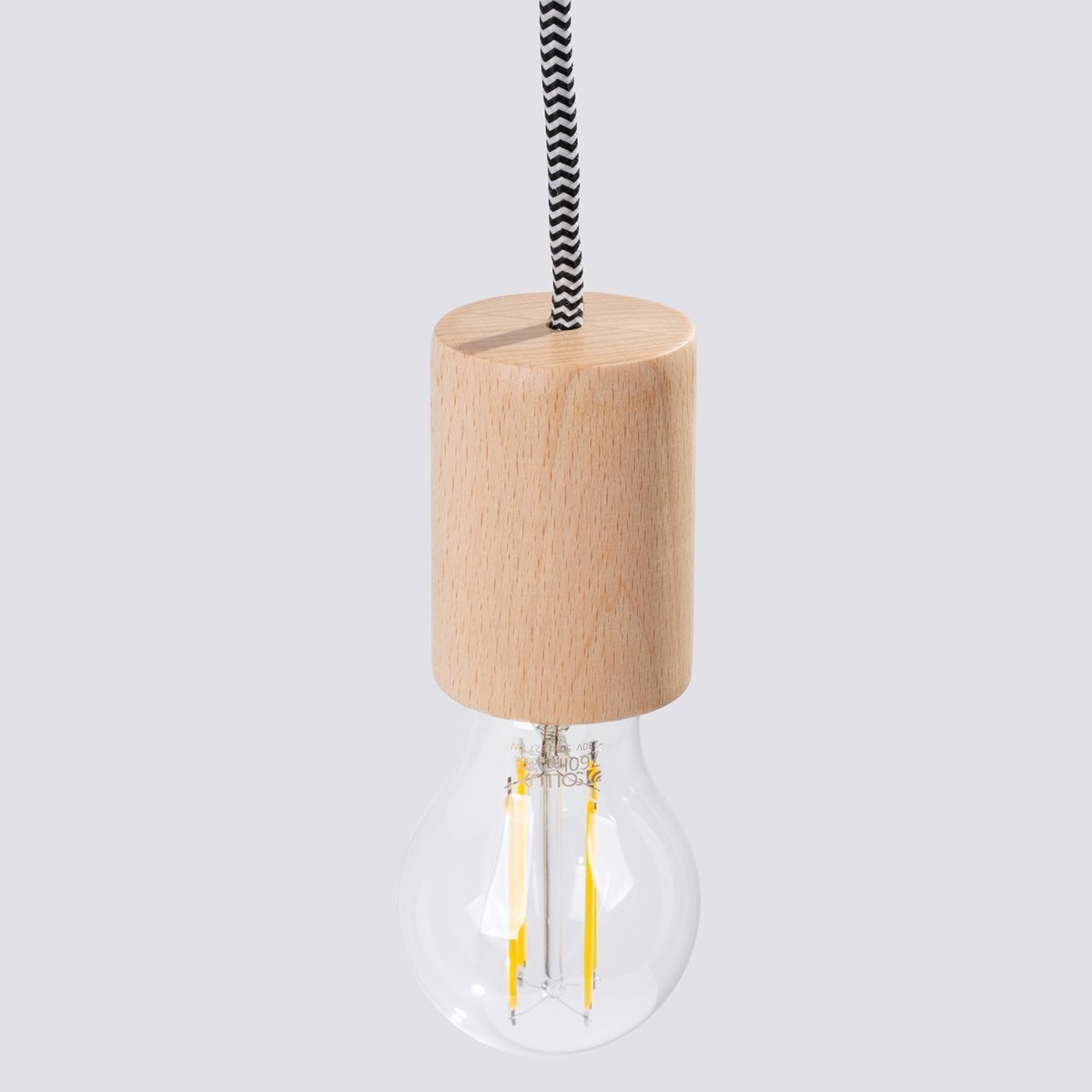 Applique Bois Bois Naturel/Blanc/Noir E27 1 Nimbi marron, EDEN